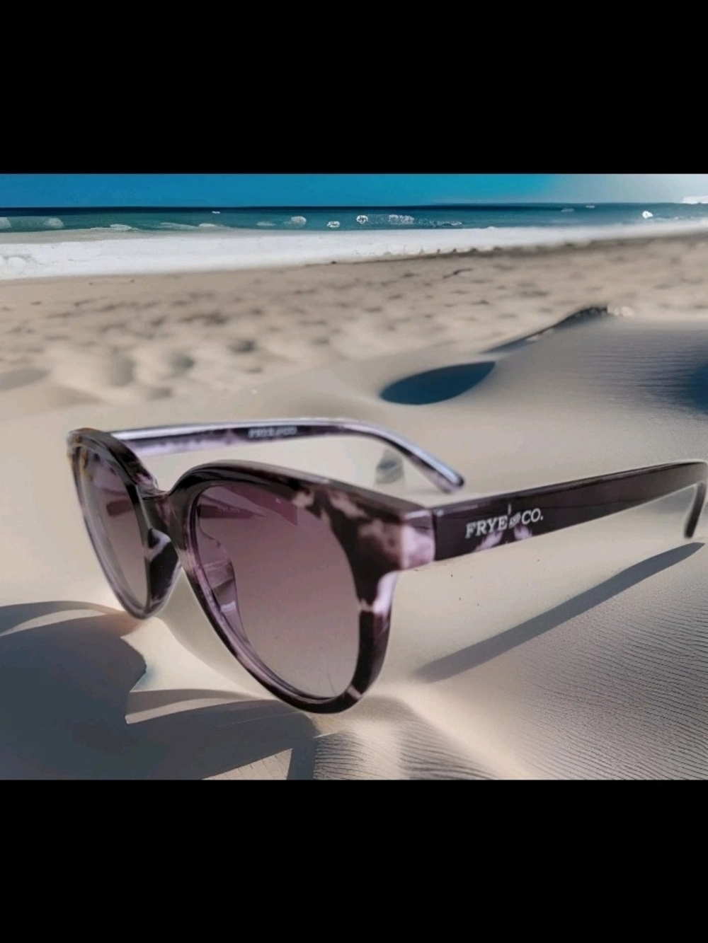 Frye & Co. SR0921 Women’s Cat Eye Marbled Purple Sunglasses Gradient UV400